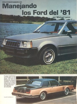 Manejando los Ford del 81 - Diciembre 1980