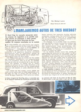 ¿Manejaremos autos de tres ruedas? - Abril 1971