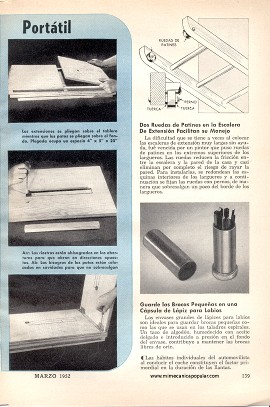 Mesa plegable para su planchadora portátil - Marzo 1952