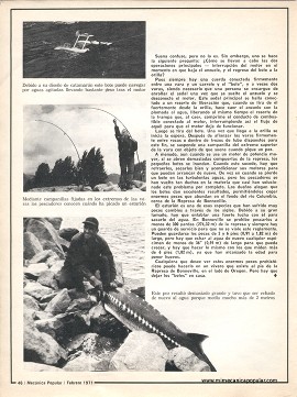 La pesca de esos peces de represa - Febrero 1971
