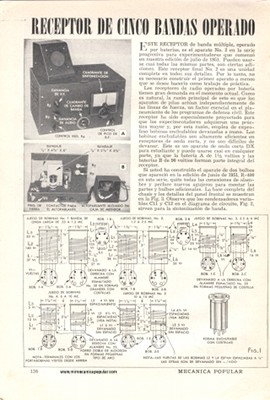 Receptor de cinco bandas operado por baterías - Enero 1952
