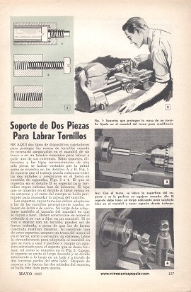 Soporte de Dos Piezas Para Labrar Tornillos - Mayo 1957