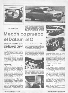 MP prueba el Datsun 510 -Abril 1978