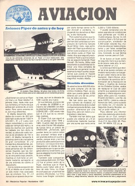 Aviones Piper de antes y de hoy - Noviembre 1987