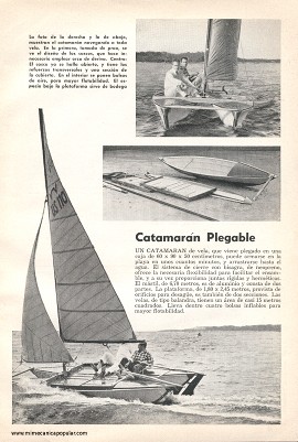 Catamarán Plegable - Agosto 1960