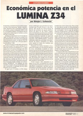 Chevrolet Lumina Z34 - Julio 1992