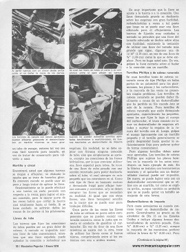 Cómo aflojar tuercas y tornillos del auto - Enero 1978