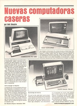 Computadoras caseras - Noviembre 1979