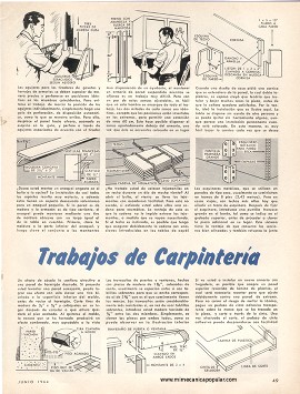 Consejos Útiles - Trabajos de Carpintería - Junio 1964