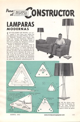 Construya sus Lámparas - Abril 1955