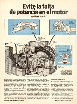 Evite la falta de potencia en el motor - Julio 1980