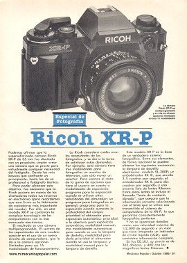 Fotografía - Ricoh XR-P - Octubre 1986