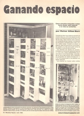 Ganando espacio interior en sus closets - Julio 1983