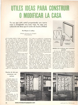 Útiles ideas para construir o modificar la casa - Marzo 1968