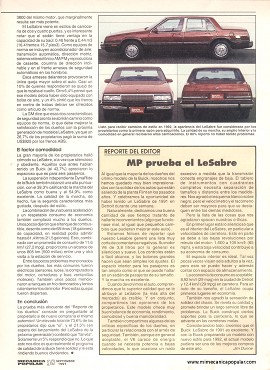 Informe de los dueños: Buick Lesabre - Septiembre 1991