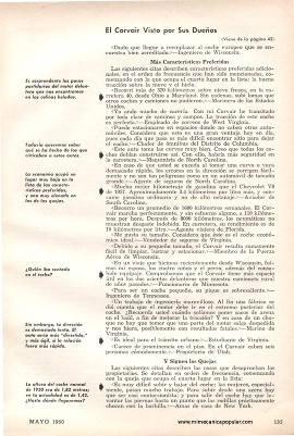 Informe de los dueños: Corvair - Mayo 1960