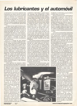 Los lubricantes y el automóvil - Marzo 1992