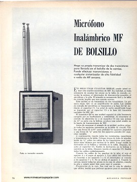 Micrófono Inalámbrico MF de Bolsillo - Octubre 1966