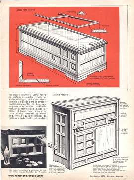 Mueble de época hecho de molduras comunes - Septiembre 1970