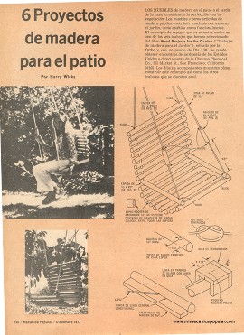 6 Proyectos de madera para el patio - Diciembre 1977