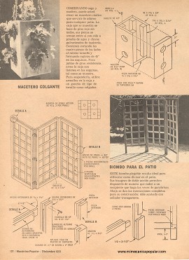 6 Proyectos de madera para el patio - Diciembre 1977