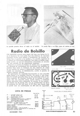 Radio de Bolsillo - Diciembre 1961