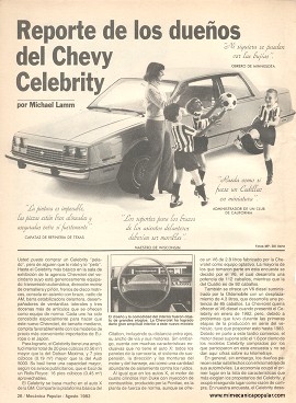 Reporte de los dueños del Chevy Celebrity - Agosto 1983
