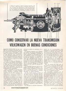 Cómo conservar la transmisión automática Volkswagen en buenas condiciones - Marzo 1969