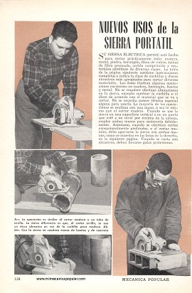 Nuevos usos de la sierra portátil - Noviembre 1954