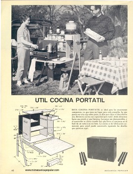 Útil Cocina Portátil para las Excursiones - Septiembre 1962