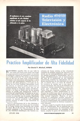 Práctico Amplificador de Alta Fidelidad - Julio 1958