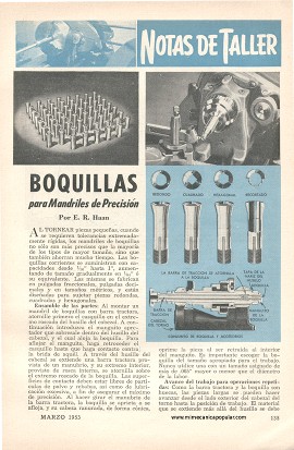 Boquillas para Mandriles de Precisión - Marzo 1953