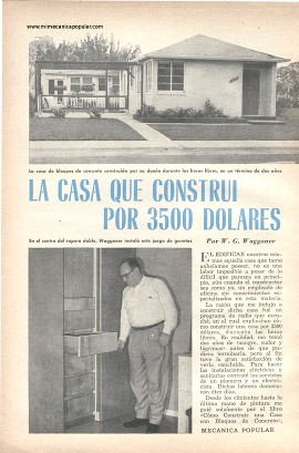 Casa construida con 3,500 dólares - Junio 1953