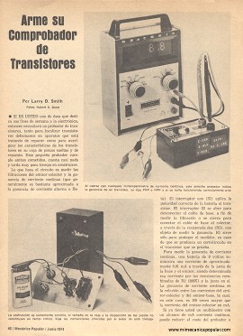 Arme su Comprobador de Transistores - Junio 1974