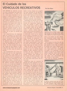 El Cuidado de los Vehículos Recreativos - Enero 1976