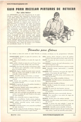 Guía para mezclar pinturas de retocar - Mayo 1953