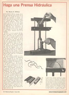 Haga una Prensa Hidráulica - Enero 1976