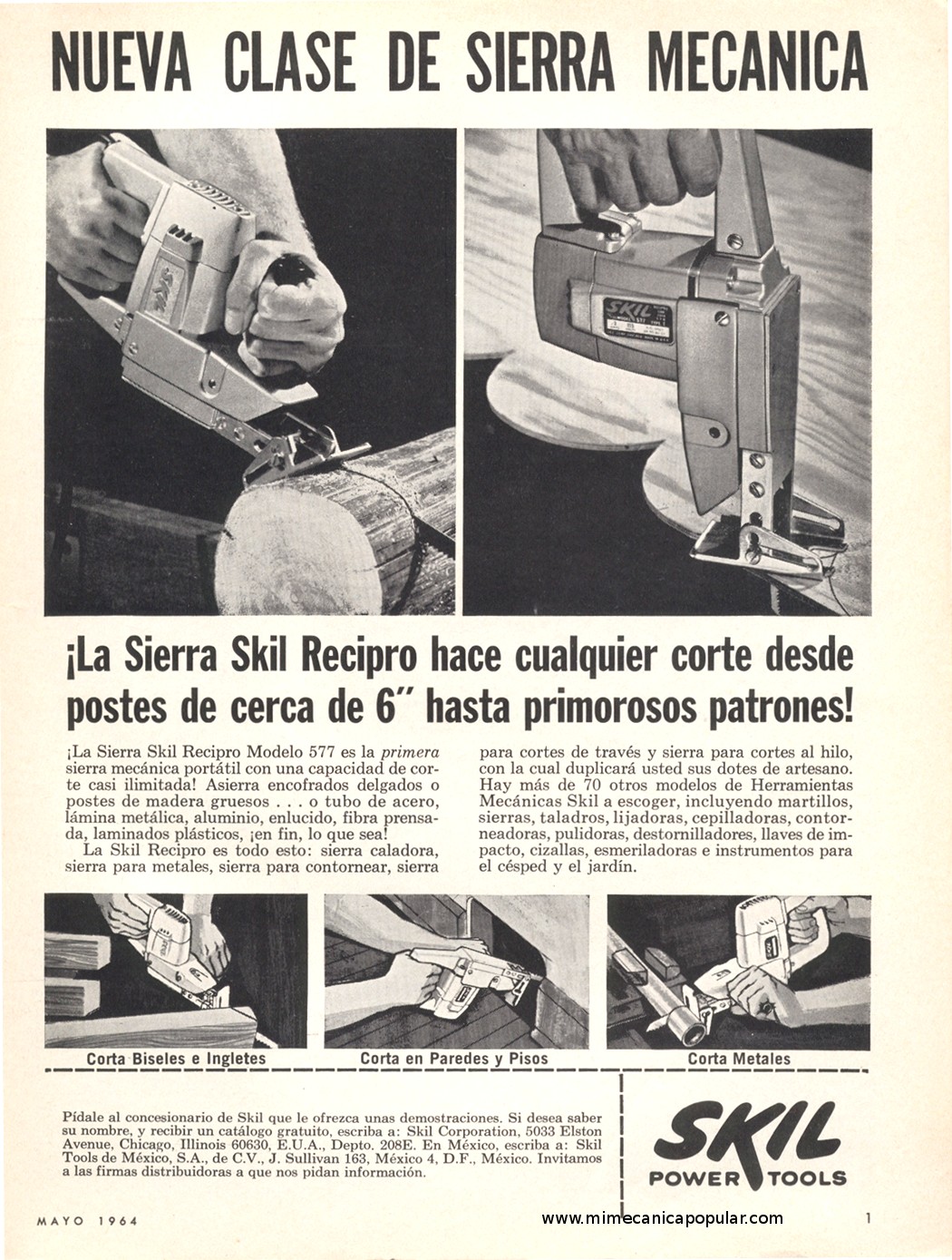 Publicidad - Herramientas Skil - Enero 1963