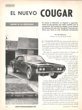 Informe de los Dueños del Mercury Cougar - Septiembre 1967