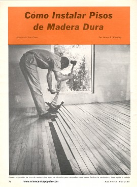 Cómo Instalar Pisos de Madera Dura - Junio 1968