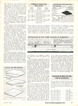 Cómo Instalar Pisos de Madera Dura - Junio 1968