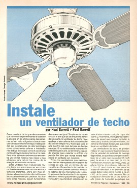 Instale un ventilador de techo - Noviembre 1986