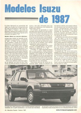 Modelos Isuzu de 1987 - Febrero 1987