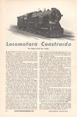Locomotora Construida Como Mascota - Mayo 1956