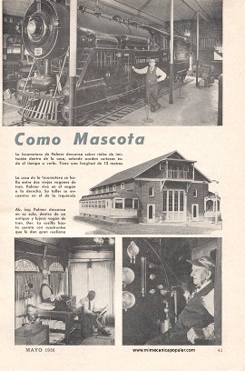Locomotora Construida Como Mascota - Mayo 1956