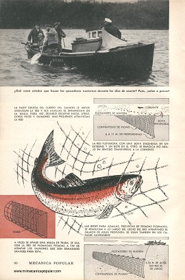 La pesca del salmón en el turno de noche - Marzo 1954