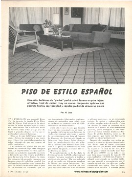 Piso de Estilo Español - Septiembre 1967