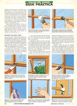 Reemplazando vidrios de las ventanas - Septiembre 1995