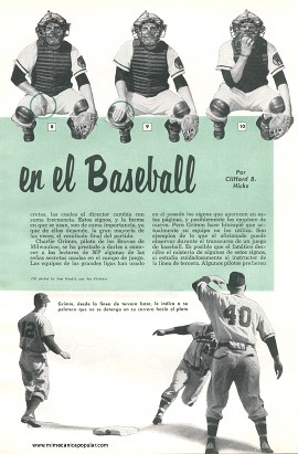 Las Señas en el Baseball - Junio 1955