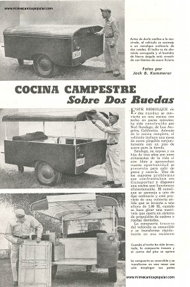 Cocina Campestre Sobre Dos Ruedas - Mayo 1951